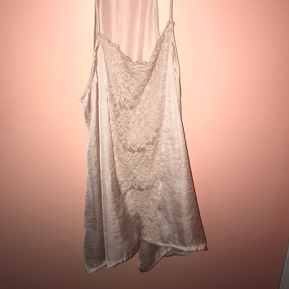 Rose Colored Lace Tank Top